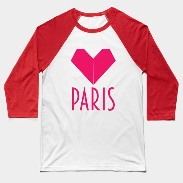 I LOVE PARIS Baseball T-Shirt by nickemporium1